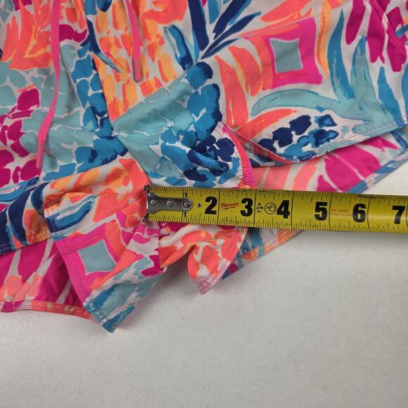 Lilly Pulitzer Shorts Womens Medium Multicolor Nylon Tropical Print Running - Picture 4 of 11